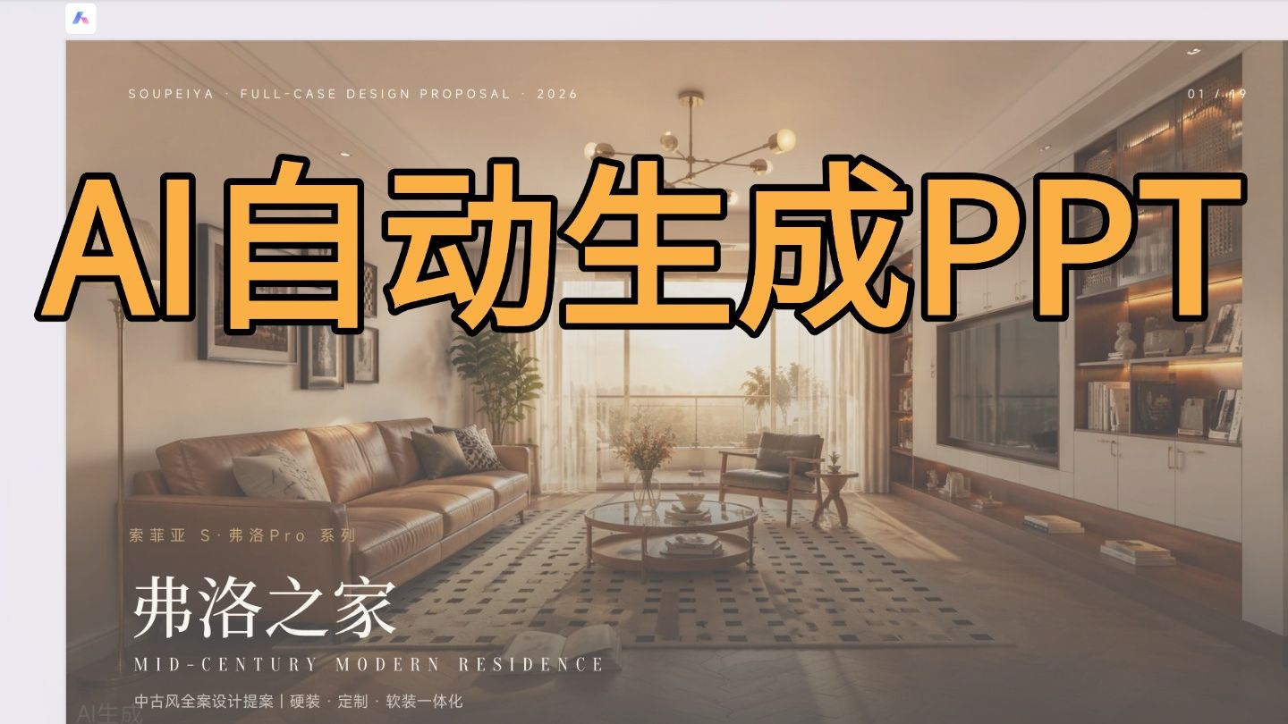 AI 自动生成 PPT 视频封面